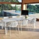 Chaise repas emplable acier Round