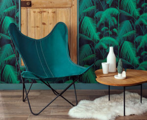 fauteuil AA et table Miss trèfle chêne