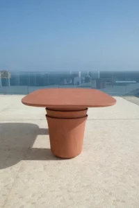 table_ovale_terracotta_kasane_gervasoni