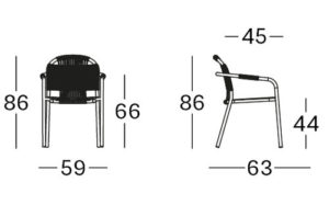 dimensions_fauteuil repas_cleo_sheppard_empilable