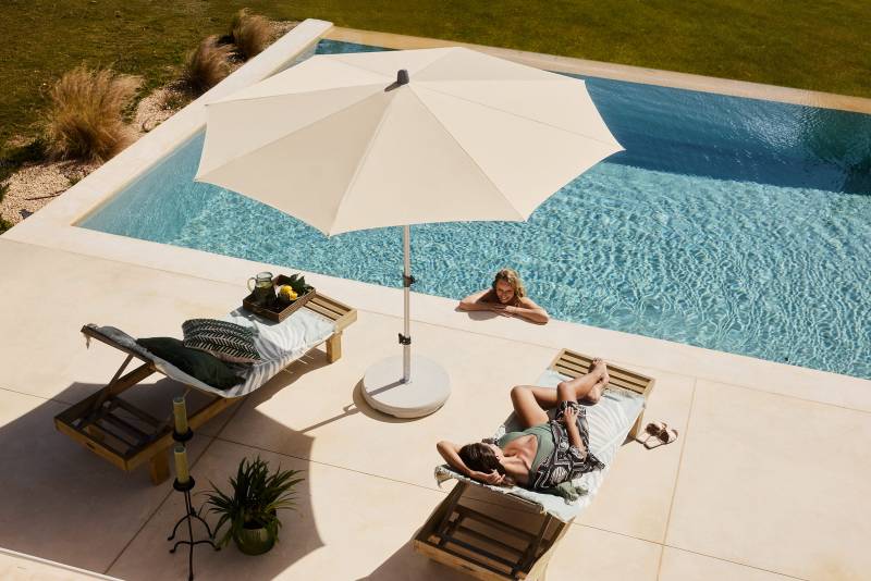 parasol rond beige de Glatz