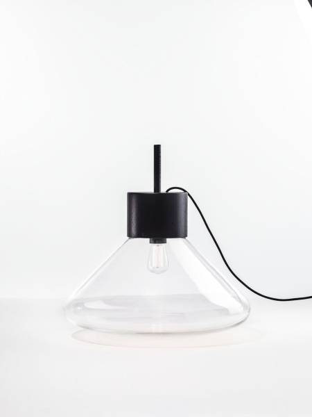 Lampe Muffins à poser, verre et aluminium 