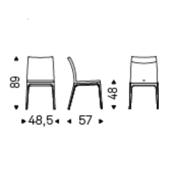 Chaise sobre et élégante Arcadia disponible en plusieurs finitions à Maubec