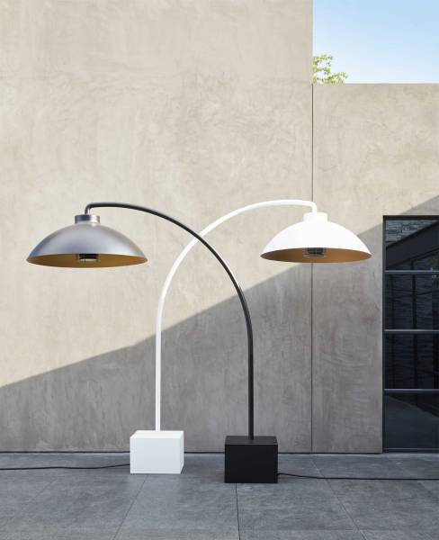 Lampadaire chauffe terrasse noir ou blanc DOME