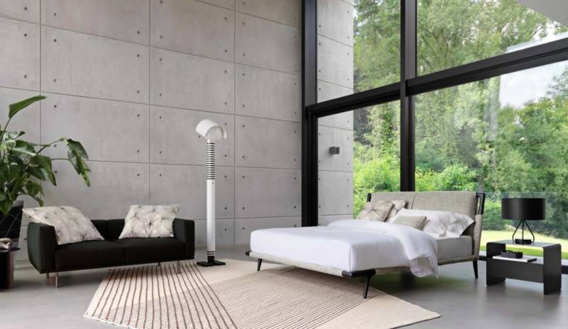 Lit Gaudi avec tête de lit et pied en bois massif à Maubec