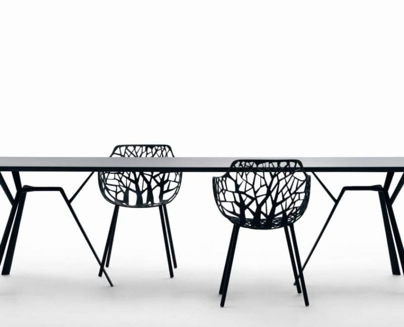 Fauteuil repas Forest en aluminium epoxy